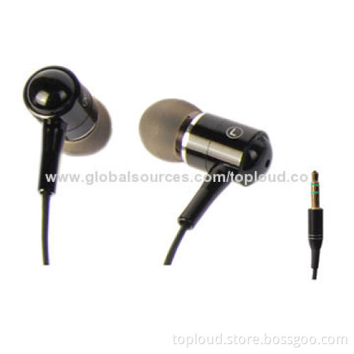 Earphones for iPod, Metal Ear Shell, many colors for option, 1.2m TPE cord